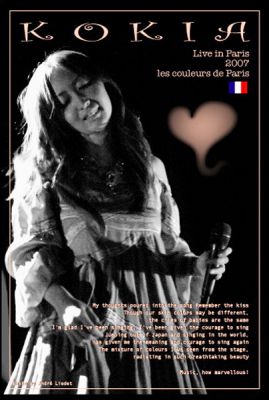�KOKIA Live in Paris 2007 -les coulers de Paris-
Parole chiave: kokia live in paris 2007 les couleurs de paris