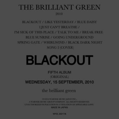 �BLACKOUT (CD+DVD)
Parole chiave: the brilliant green blackout